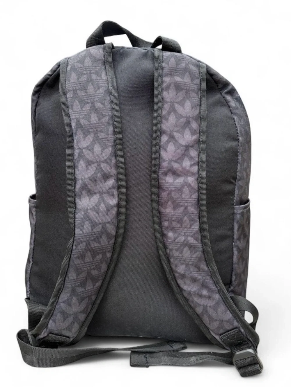 Adidas Originals Black Tonal Monogram Trefoil Backpack